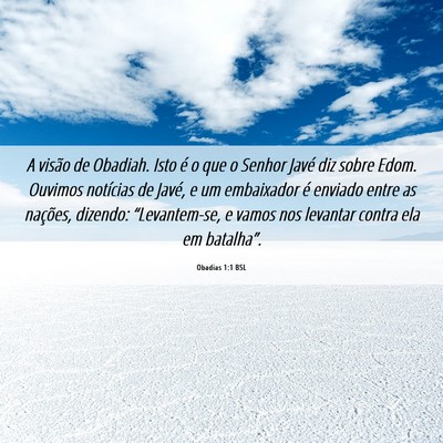 Picture 06 - Obadias 1:1 BSL - A visão de Obadiah. Isto é o que o Senhor Javé - Bible Verse Picture