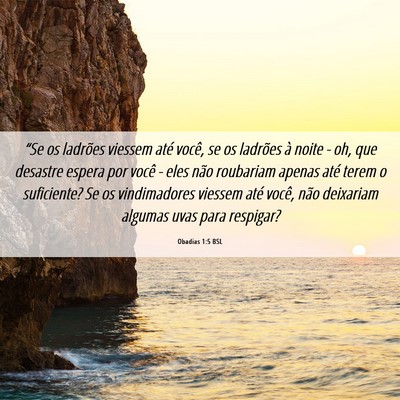 Picture 06 - Obadias 1:5 BSL - “Se os ladrões viessem até você, se os - Bible Verse Picture
