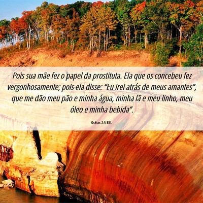 Picture 06 - Oséias 2:5 BSL - Pois sua mãe fez o papel da prostituta. Ela que - Bible Verse Picture