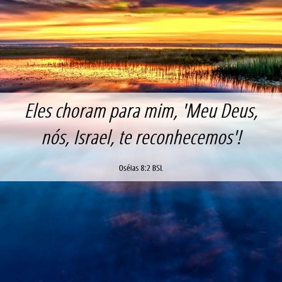Picture 06 - Oséias 8:2 BSL - Eles choram para mim, 'Meu Deus, nós, Israel, te - Bible Verse Picture