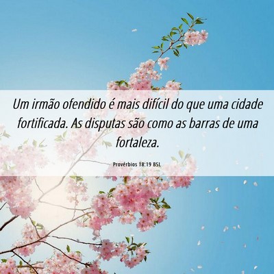 Picture 06 - Provérbios 18:19 BSL - Um irmão ofendido é mais difícil do que uma - Bible Verse Picture