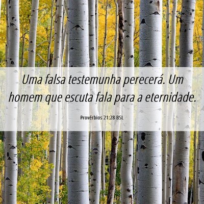 Picture 06 - Provérbios 21:28 BSL - Uma falsa testemunha perecerá. Um homem que - Bible Verse Picture