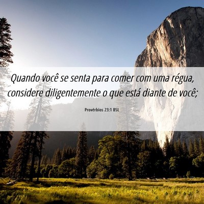 Picture 06 - Provérbios 23:1 BSL - Quando você se senta para comer com uma régua, - Bible Verse Picture