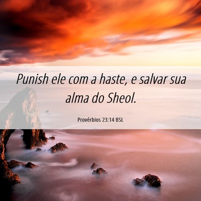 Picture 06 - Provérbios 23:14 BSL - Punish ele com a haste, e salvar sua alma do - Bible Verse Picture
