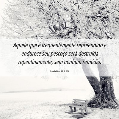 Picture 06 - Provérbios 29:1 BSL - Aquele que é freqüentemente repreendido e - Bible Verse Picture