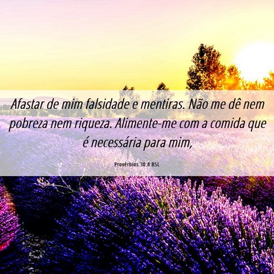 Picture 06 - Provérbios 30:8 BSL - Afastar de mim falsidade e mentiras. Não me dê - Bible Verse Picture