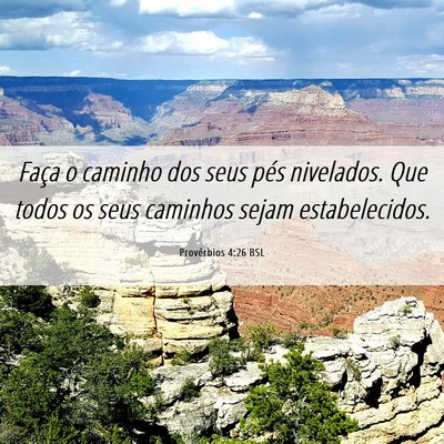 Picture 06 - Provérbios 4:26 BSL - Faça o caminho dos seus pés nivelados. Que - Bible Verse Picture