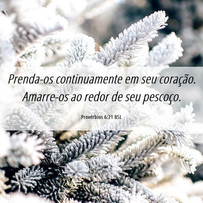 Picture 06 - Provérbios 6:21 BSL - Prenda-os continuamente em seu coração. - Bible Verse Picture