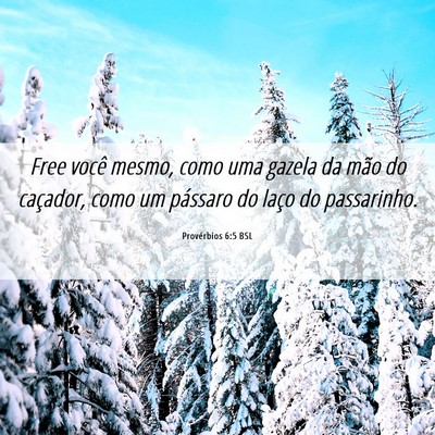 Picture 06 - Provérbios 6:5 BSL - Free você mesmo, como uma gazela da mão do - Bible Verse Picture