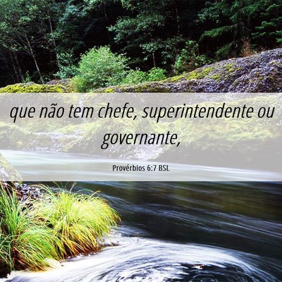 Picture 06 - Provérbios 6:7 BSL - que não tem chefe, superintendente ou - Bible Verse Picture