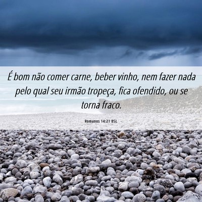 Picture 06 - Romanos 14:21 BSL - É bom não comer carne, beber vinho, nem fazer - Bible Verse Picture