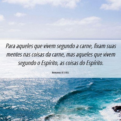 Picture 06 - Romanos 8:5 BSL - Para aqueles que vivem segundo a carne, fixam - Bible Verse Picture