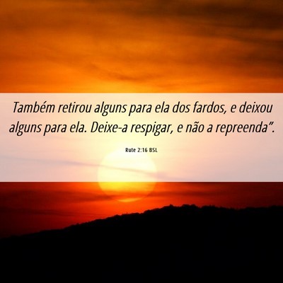 Picture 06 - Rute 2:16 BSL - Também retirou alguns para ela dos fardos, e - Bible Verse Picture