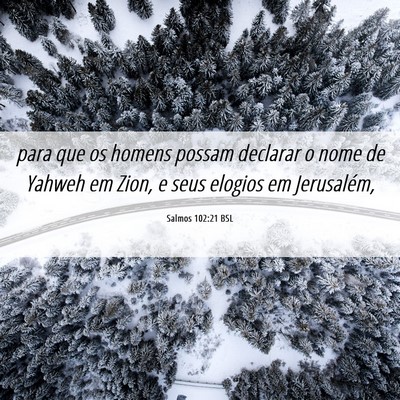 Picture 06 - Salmos 102:21 BSL - para que os homens possam declarar o nome de - Bible Verse Picture