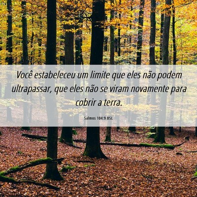 Picture 06 - Salmos 104:9 BSL - Você estabeleceu um limite que eles não podem - Bible Verse Picture