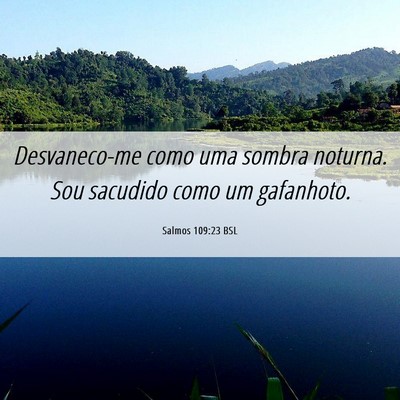 Picture 06 - Salmos 109:23 BSL - Desvaneco-me como uma sombra noturna. Sou - Bible Verse Picture