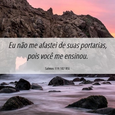 Picture 06 - Salmos 119:102 BSL - Eu não me afastei de suas portarias, pois você - Bible Verse Picture