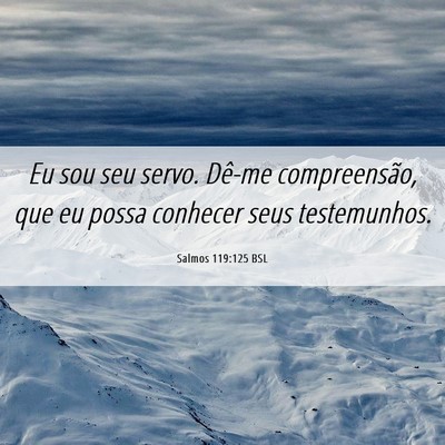 Picture 06 - Salmos 119:125 BSL - Eu sou seu servo. Dê-me compreensão, que eu - Bible Verse Picture