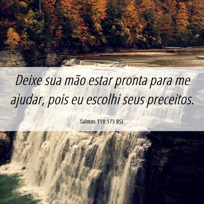 Picture 06 - Salmos 119:173 BSL - Deixe sua mão estar pronta para me ajudar, pois - Bible Verse Picture