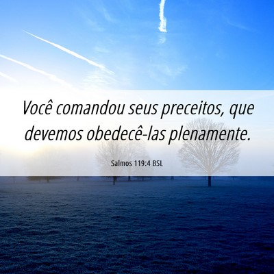 Picture 06 - Salmos 119:4 BSL - Você comandou seus preceitos, que devemos - Bible Verse Picture