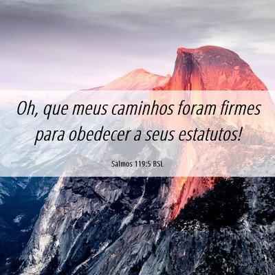 Picture 06 - Salmos 119:5 BSL - Oh, que meus caminhos foram firmes para obedecer - Bible Verse Picture