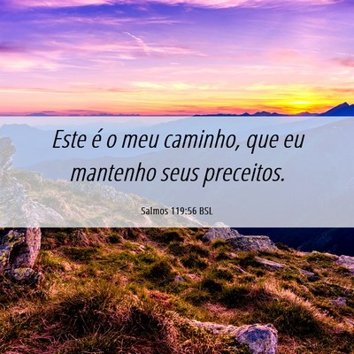 Picture 06 - Salmos 119:56 BSL - Este é o meu caminho, que eu mantenho seus - Bible Verse Picture