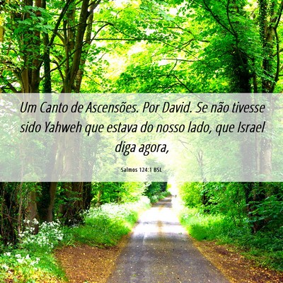 Picture 06 - Salmos 124:1 BSL - Um Canto de Ascensões. Por David. Se não - Bible Verse Picture