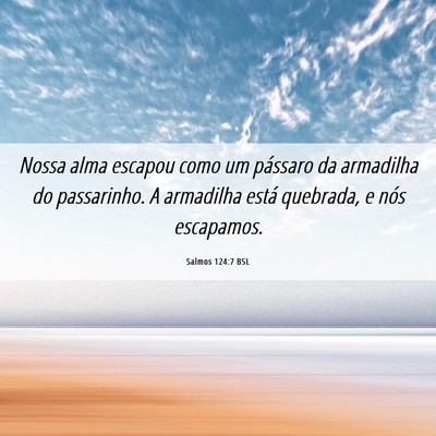 Picture 06 - Salmos 124:7 BSL - Nossa alma escapou como um pássaro da armadilha - Bible Verse Picture
