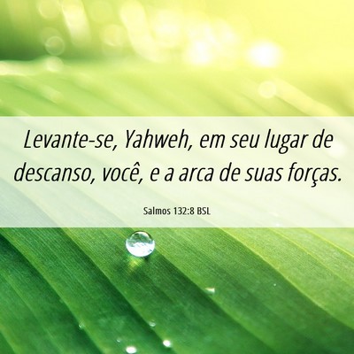 Picture 06 - Salmos 132:8 BSL - Levante-se, Yahweh, em seu lugar de descanso, - Bible Verse Picture