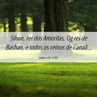Picture 06 - Salmos 135:11 BSL - Sihon, rei dos Amoritas, Og rei de Bashan, e - Bible Verse Picture