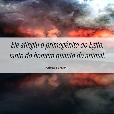 Picture 06 - Salmos 135:8 BSL - Ele atingiu o primogênito do Egito, tanto do - Bible Verse Picture