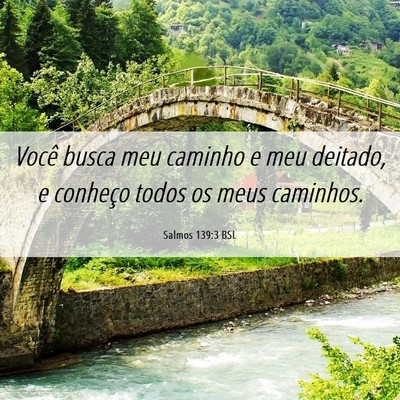 Picture 06 - Salmos 139:3 BSL - Você busca meu caminho e meu deitado, e conheço - Bible Verse Picture