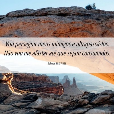 Picture 06 - Salmos 18:37 BSL - Vou perseguir meus inimigos e ultrapassá-los. - Bible Verse Picture