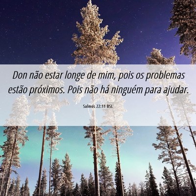 Picture 06 - Salmos 22:11 BSL - Don não estar longe de mim, pois os problemas - Bible Verse Picture