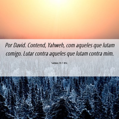 Picture 06 - Salmos 35:1 BSL - Por David. Contend, Yahweh, com aqueles que lutam - Bible Verse Picture