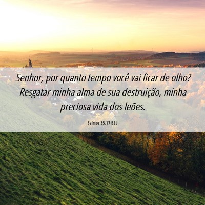 Picture 06 - Salmos 35:17 BSL - Senhor, por quanto tempo você vai ficar de olho? - Bible Verse Picture