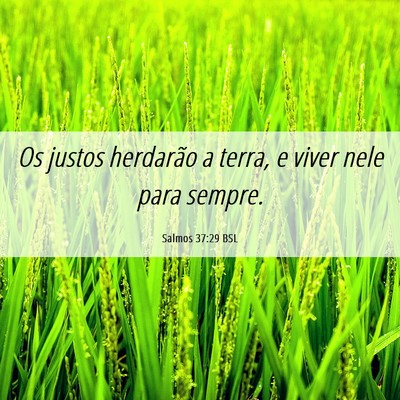 Picture 06 - Salmos 37:29 BSL - Os justos herdarão a terra, e viver nele para - Bible Verse Picture