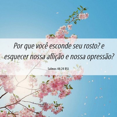 Picture 06 - Salmos 44:24 BSL - Por que você esconde seu rosto? e esquecer nossa - Bible Verse Picture