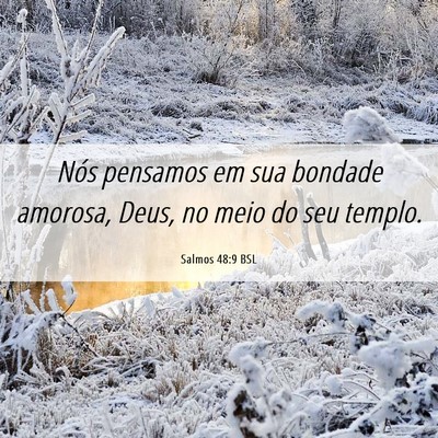 Picture 06 - Salmos 48:9 BSL - Nós pensamos em sua bondade amorosa, Deus, no - Bible Verse Picture