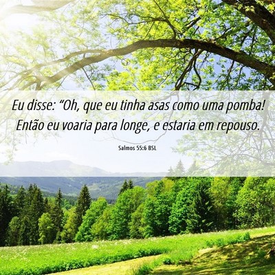 Picture 06 - Salmos 55:6 BSL - Eu disse: “Oh, que eu tinha asas como uma - Bible Verse Picture