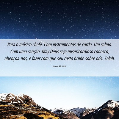 Picture 06 - Salmos 67:1 BSL - Para o músico chefe. Com instrumentos de corda. - Bible Verse Picture