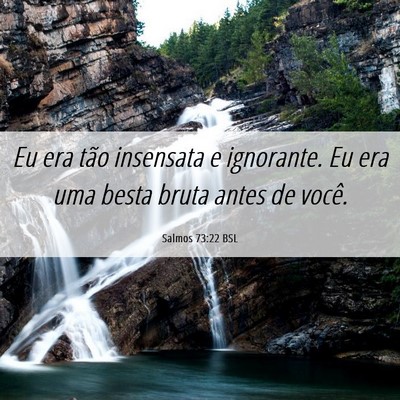 Picture 06 - Salmos 73:22 BSL - Eu era tão insensata e ignorante. Eu era uma - Bible Verse Picture