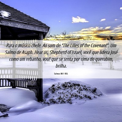 Picture 06 - Salmos 80:1 BSL - Para o músico chefe. Ao som de “The Lilies of - Bible Verse Picture