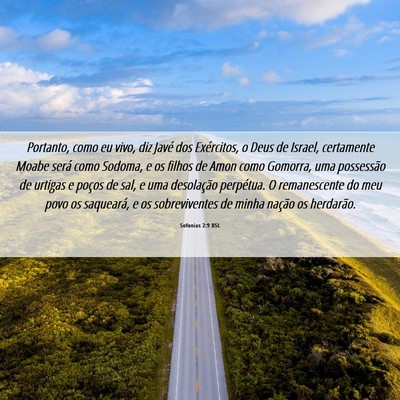 Picture 06 - Sofonias 2:9 BSL - Portanto, como eu vivo, diz Javé dos Exércitos, - Bible Verse Picture
