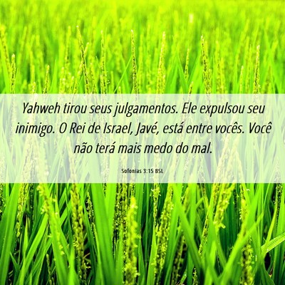 Picture 06 - Sofonias 3:15 BSL - Yahweh tirou seus julgamentos. Ele expulsou seu - Bible Verse Picture