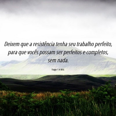 Picture 06 - Tiago 1:4 BSL - Deixem que a resistência tenha seu trabalho - Bible Verse Picture