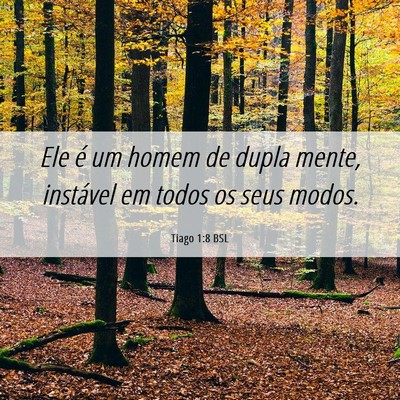 Picture 06 - Tiago 1:8 BSL - Ele é um homem de dupla mente, instável em - Bible Verse Picture