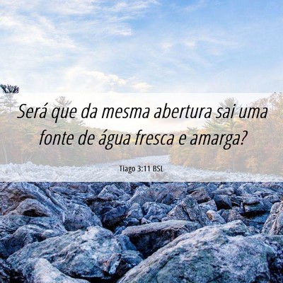 Picture 06 - Tiago 3:11 BSL - Será que da mesma abertura sai uma fonte de - Bible Verse Picture