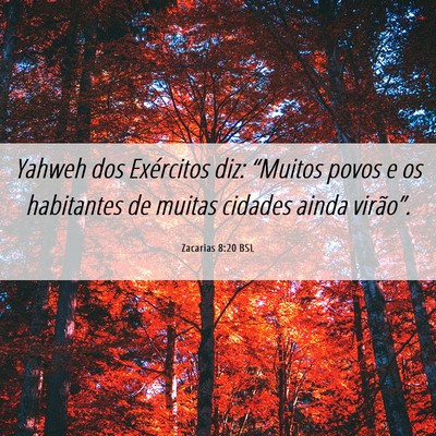 Picture 06 - Zacarias 8:20 BSL - Yahweh dos Exércitos diz: “Muitos povos e os - Bible Verse Picture