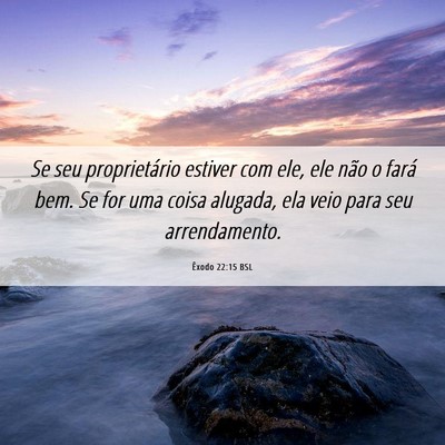 Picture 06 - Êxodo 22:15 BSL - Se seu proprietário estiver com ele, ele não o - Bible Verse Picture